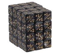 Tbest Compteur de Dés Jetons 48 Pièces Acrylique Perle Noire 1,6 Cm | Ensemble de Dés Add Minus, Acrylique nacré Noir, Suivi de Jeu de Cartes, Compatible avec les Jeux de société, Rangement