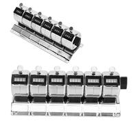 Tbest Compteur Mécanique à 4 Chiffres avec Remise à Zéro, Compteur | Acier inoxydable durable, Adapté aux statistiques d\'usine, Lisibilité claire, Fonction de réinitialisation manuelle