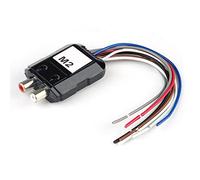 Tbest Convertisseur Audio pour Caisson de Basses Stéréo de Voiture Adaptateur de Signal de Niveau Haut à Bas à 2 Canaux avec Fil de Commande D'amplificateur de Puissance pour Hôte CD