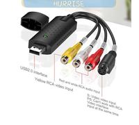 Tbest Convertisseur VHS vers numérique Convertisseur vidéo VHS vers numérique USB 2.0 carte quincaillerie detecteur Multicolore