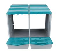 Tbest Coop Nisting Box en Toute sécurité, Un Assemblage Simple protégé pour la Petite Cour Arrière - (2 Compartiments)