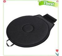 Tbest coussin de voiture rotatif Coussin pivotant à 360 degrés, Portable, en mousse à mémoire de parapharmacie membres Noire