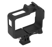Tbest Crame de Protection de la Caméra Habillage de Choc à L'amortisseur ABS Noir ABS pour Une Action RS avec Une Interface de Chaussures Froides et Un Trou D'adaptateur 1/4