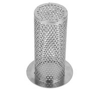 Tbest Crépine d'évier en Acier Inoxydable de 4,2 Pouces, Protecteur de Canalisation pour Cuisine et Salle de Bain, Prévention des Obstructions des Cheveux, Siphon de Sol Antirouille avec Conception