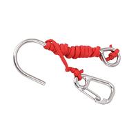 Tbest Crochet de Plongée, Crochet de Plongée sous-Marine Crochet Simple de Plongée en Acier Inoxydable Crochet de Récif de Plongée avec Lanière Boucle à Dégagement Rapide (Rouge)