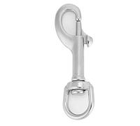 Tbest Crochet de Plongée sous-Marine, Acier Inoxydable Double Fini Boulon Snap Crochet Pivotant Eye Snap Crochet Kit Plongée sous-Marine Accessoire (75mm-Blanc)