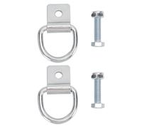 Tbest Crochets D'arrimage de Remorque Robustes, Crochets D'anneau en D, Vis en Acier de 10 Mm, Attaches de Chargement Fixes pour Camions, Remorques, SUV avec Conception Durable à Haute