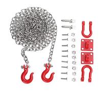 Tbest Crochets de Remorquage RC fixés, Accessoire de Modèle de Voiture de Modèle de Chaîne de remorquage en Métal RC pour Chenille d'escalade de Voiture RC