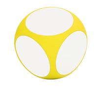 Tbest Dé à Blanc Lavable pour l'enseignement (Yellow) | Écriture réutilisable sur cubes, adaptée aux cours de mathématiques, couleurs vives, utilisée dans les salles de classe,