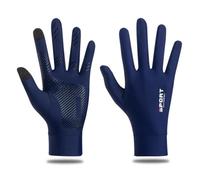 Tbest de Soleil en Soie Glacée pour Hommes et Femmes, avec Doigts à écran Tactile, 2 de Conduite Antidérapants sans Doigts pour Le Cyclisme, l'escalade et Le (Doigt Complet L)