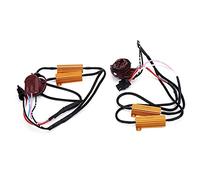 Tbest Décodeur LED 3157A sans Erreur, Annuleur D'avertissement, Pas D'hyper Flash, 50 W, 6 Ohm, Plug and Play avec CAN Bus OBC, Fixation du Tableau de Bord pour Phares de Voiture,