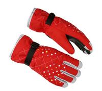 Tbest d'hiver, de Neige Coupe Vent Antidérapants Doublure en Peluche Coupe Ajustée en Polyester Respirant pour Ski Cyclisme Conduite par Temps Froid (Rouge)