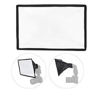 Tbest Diffuseur Softbox Universel 20x30cm, Lampe Flash Professionnelle avec 2 Couches pour Appareil Photo, Accessoires de Photographie Externes, Argent Blanc, Conception Portable