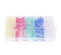 Tbest Diode Tbest, 500pcs 5 Mm LED Light Diodes Kit Assorti 5 Couleurs Composants électroniques