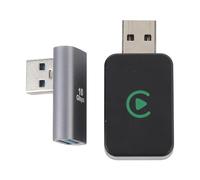 Tbest Dongle de L'adaptateur sans Fil pour 2 en 1 Plug et Jouez USB Convertir Wired en Auto iOS Compatible avec 800 Modèles de Voitures en Alliage Zinc ABS CB05