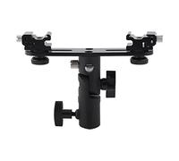 Tbest Double Chaussure Hot Shoe Flash Umbrella Solder Bracket Photography