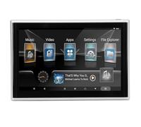 Tbest Écran Tactile de 9 Pouces, 4K 1080P HD, Appui-tête de Voiture, TV 11 Systèmes de Divertissement pour Sièges Arrière, Entrée AV, Cadre argenté