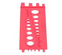 Tbest Écrou Boulon Vis Gabarit pour Identification Rapide de Taille (rouge) | Plastique durable, marquages clairs, comprend des tailles impériales et métriques, parfait pour les ateliers, conception