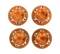 Tbest Écrou de moyeu RC, Accessoire de Roue d'écrou de moyeu Anti-poussière en Alliage d'aluminium 17mm 4Pcs pour modèle de Voiture 1/8 RC(Orange)