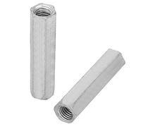 Tbest Ecrou Long M10, 2 Pièces En Acier Zingué M10 * 60, Hexagonal, Commercial, Argenté