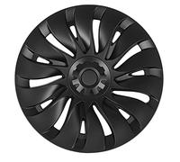 Tbest Enjoliveurs de Roue pour Jantes de 19 Pouces, Design Robuste (Noir | ABS haute dureté, élégant et à la mode, réduit la résistance au vent, adapté au Model Y
