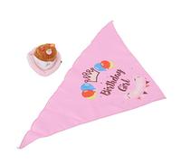 Tbest Ensemble d'anniversaire pour Chien, avec Gâteau Grinçant, Jouets à Mâcher, écharpe à Carreaux Doux et Chapeau pour Décoration de Fête d'anniversaire pour Chiot, Bleu (Pink)