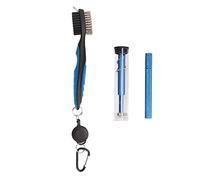 Tbest Ensemble de Brosses pour Club de, Brosse Double Face Rétractable avec Nettoyeur de Rainure en Alliage D'aluminium et Nettoyeur d'extrémité de Club pour L'entretien du C (Blue)