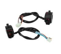 Tbest Ensemble de Commutateur de Démarrage de Poignée ABS de Haute qualité Commandes Durables Klaxon Phares D'allumage de Direction Adaptés pour ZJ125 CG125 Noir 2 Pièces