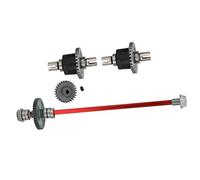 Tbest Ensemble de Différentiel d'engrenage de Moteur d'arbre 'entraînement Central pour 1/14 Rc Car 144001, Le Kit de Mise à Niveau en Alliage Améliore Les Performances et la durabilité pour la