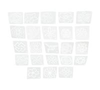 Tbest Ensemble de Modèles de Quilting, 23 Pièces, 12cm X 12cm, Pochoir de Couture en PP givré pour Vêtements, Broderie, Motifs de Découpe Artisanaux