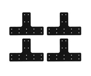 Tbest Équerre de Connexion, Plaque en Acier en T pour 4x4 et 6x6 | Conception antirouille moderne, Support fiable pour les projets, Quincaillerie complète incluse, Idéal pour les pergolas et