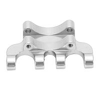 Tbest Essieu Arrière pour SCX24, Pièces de Mise à Niveau en Alliage d'aluminium avec Vis, Accessoires de Voiture RC à échelle 1/24 pour SCX24/90081/C10 (Silver)