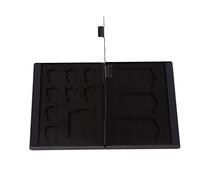 Tbest Étui Porte-Carte Mémoire EVA en Aluminium Durable, Boîte de Rangement Haute capacité pour Cartes TF Photographes Voyageurs Noir Argent Rouge 9,3x6 1cm (Black)