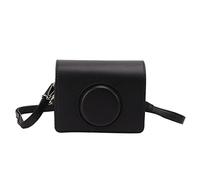 Tbest Étui pour Appareil Photo, Sac de Protection en Cuir PU avec Bandoulière pour Fuji Mini (Black)
