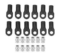 Tbest Extrémité de Tige de Voiture RC, Embouts de Tige 12 pièces avec Boules Creuses pièce de Voiture RC pour traxxas 1/10 E-REVO revo