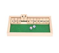 Tbest Fermez Le Jeu de Dés de Boîte, Jeu de société Portable 12 Nombres Flip Tuiles Jouet Conception Polyvalente, Gameplay Divertissant, Artisanat Exquis, Matériel Premium, Plus de Combinaisons