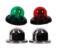 Tbest Feu de Navigation LED pour Bateau Marin, Acier Inoxydable Rond | Anti-corrosion, Conception étanche, Montage facile, Compatible 12V