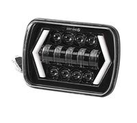 Tbest feux baroud, Phares LED 5x7 pouce Phare LED Carré Lumière Haut/Bas Faisceau Phare Fit pour toute voiture ou camion doté de phares carrés de 5x7 pouces