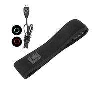 Tbest Fibre de Carbone Chauffage de Tête électrique Bande de Tête Enveloppe Portable Design Confortable Usure 3 GRANDS Réglage de la Température Nylon + Polyuréthane Noir