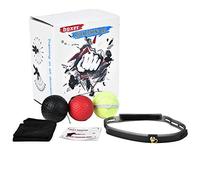 Tbest Fight Ball Boxing Training Ball 3 Pack Gel de silice Fight Ball Reaction, Agility, Punching Speed Reflex Boxing React Training Speed Punch avec Head Band