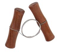 Tbest Fil de Coupe à Boues en Acier Inoxydable Pointu pour la Coupe D'argile sans Effort, Conception de Poignée en Bois pour un Fonctionnement Fluide, pour la Création de L'art Sonore