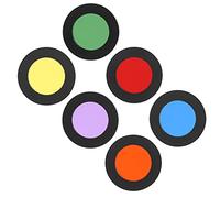 Tbest Filtres D'Oculaire de Télescope Astronomique 6 Pièces Ensemble Lentille Oculaire de 1,25 Pouces Filtre de Nébuleuse de Planètes fileté en Plastique coloré pour les Amateurs