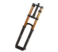 Tbest Fourche Avant de Vélo de Montagne, Fourche de Suspension de Vélo de 29 Pouces Fourche VTT en Alliage D'aluminium Double épaulement Amortisseur Fourche Avant Pivot Conique