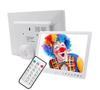 Tbest Frame Photo Numérique de 12 Pouces HD Détection de Mouvement Multi-Fonction électronique avec Télécommande pour Le Bureau à (Plug EU AC110-240V)