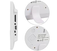 Tbest Frame Photo Numérique HD 10inch Large écran 1024x600 Album électronique de Résolution avec Télécommande pour Décoration de Bureau à Domicile Affichage en (Prise UE)