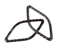 Tbest Garniture de Ventilation de Tableau de Bord en Fibre de Carbone, Matériau Véritable de qualité Supérieure, Finition Brillante, Installation Facile, Ajustement pour la