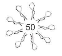 Tbest Goupille d'agrafe de 50PCS RC, goupilles de Remplacement universelles coudées R de Springy coudées pour la Voiture de RC