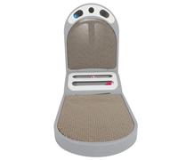Tbest Griffoir pour Chat en Forme de L avec Cloches, Tapis à Gratter Double Face pour Grands Chats et Chatons, Protection de Meubles, Carton ondulé, Salon et Jeu d'intérieur pour Chat (Gray)