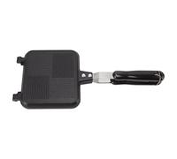 Tbest Grille-pain à Chaud avec Revêtement Antiadhésif | Chauffage double face, chauffage uniforme, poignée d\'isolation thermique, parfait pour le camping, les réunions de famille