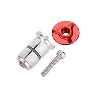 Tbest Headset Top,Casque Tige de vélo Top, en Alliage d'aluminium vélo Casque Top Bike Expander Fork eenseur 1/1.25 inch (Rouge)